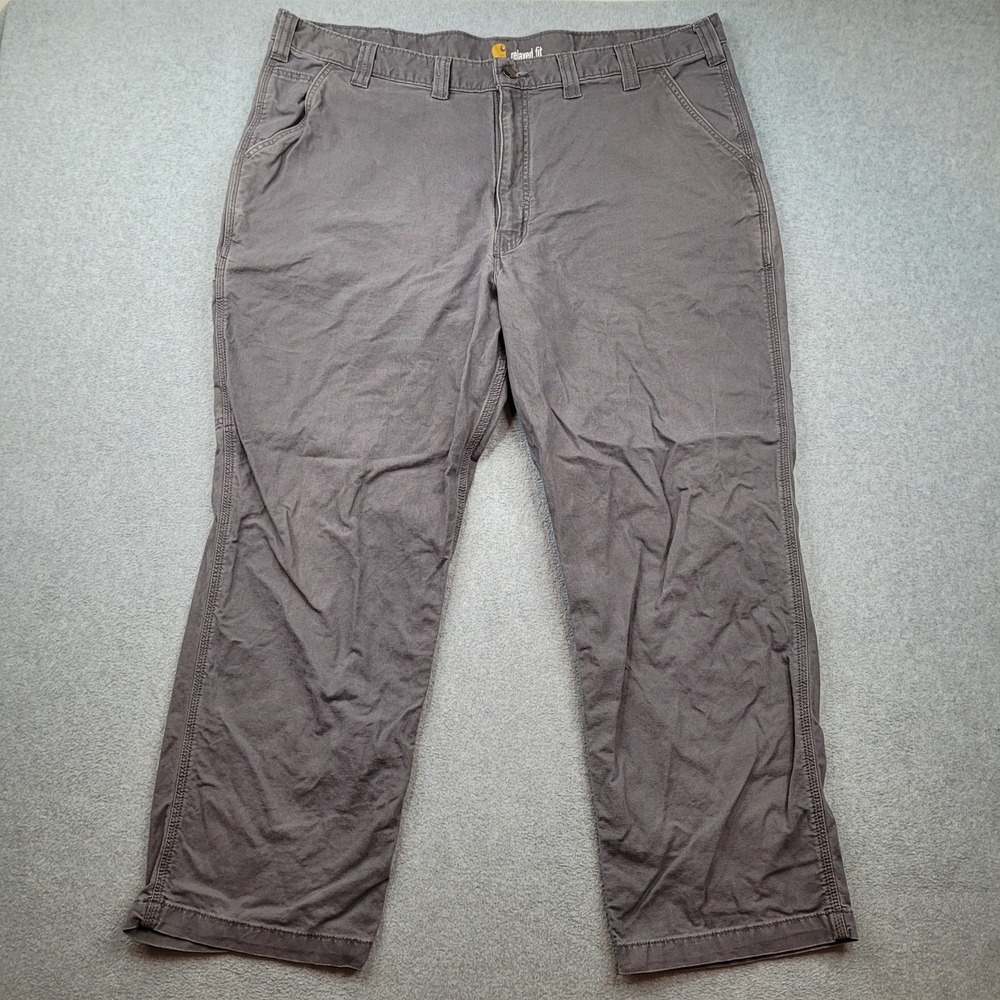 Carhartt Relaxed Fit Pants Mens 44x30 Gray Rugged Flex Canvas 102291-039